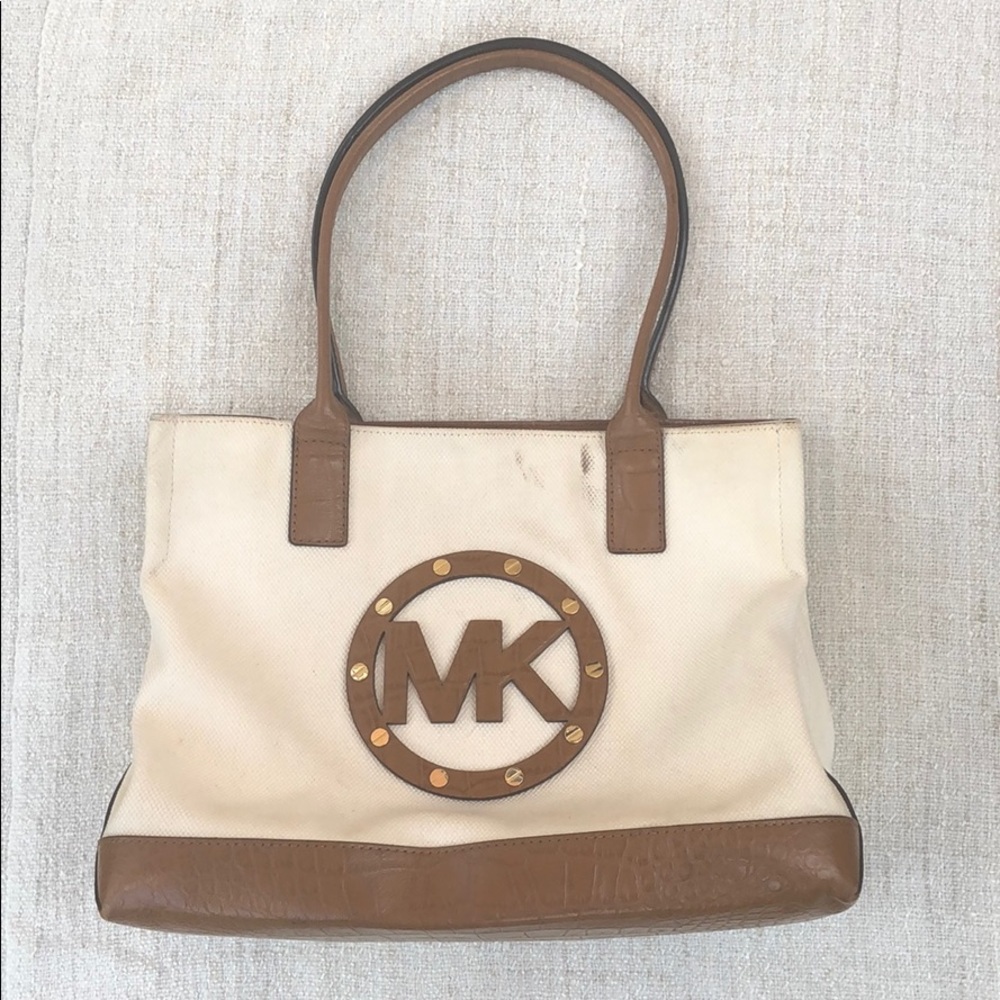 MICHAEL KORS Canvas Stud Tote Bag